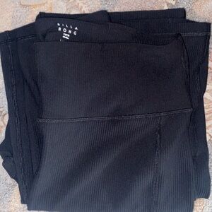 Billabong Black Ribbed Kids Leggings